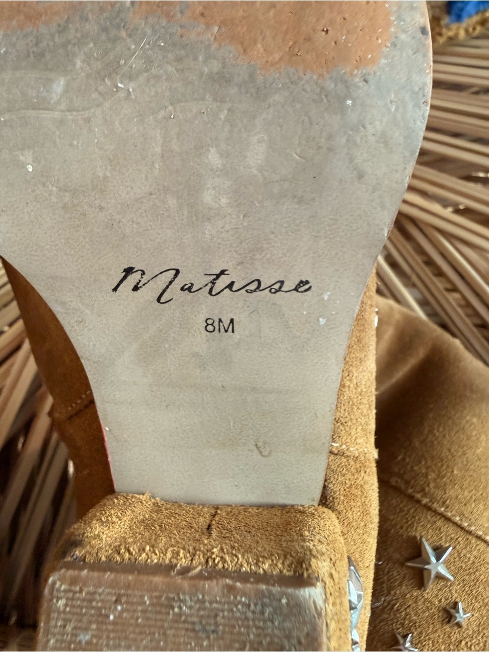 Matisse Camel Suede Pointed Ankle Boots - Picture 4 of 5